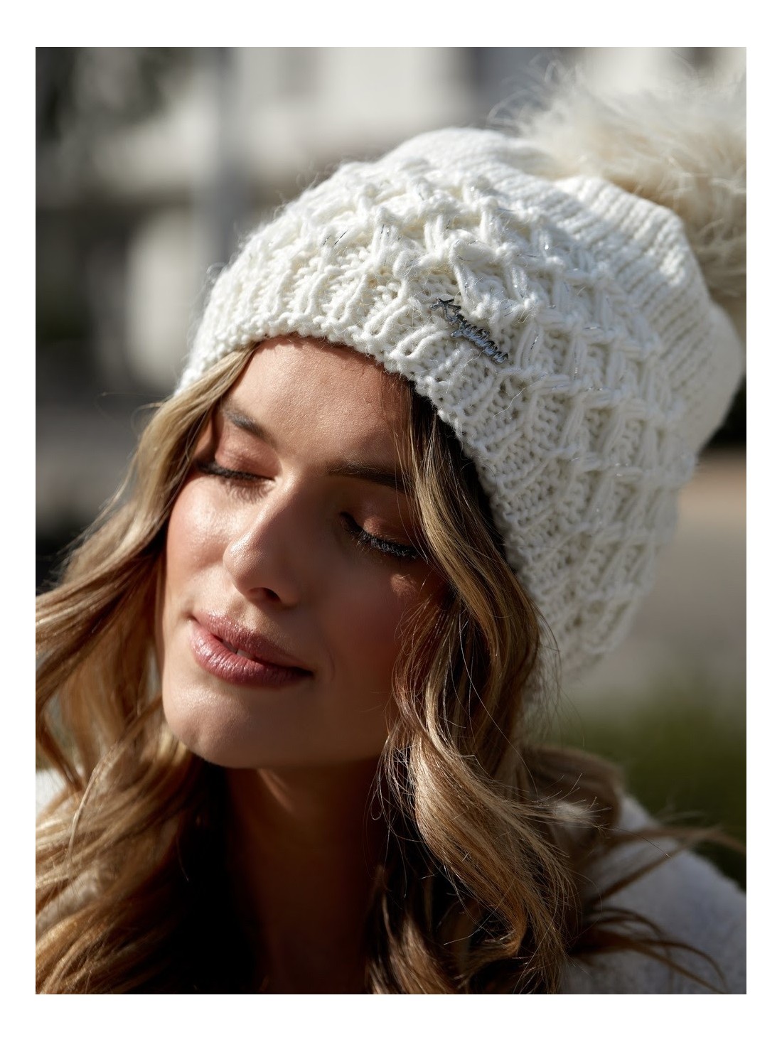 Cream winter hat C14 - Online store - Boutique